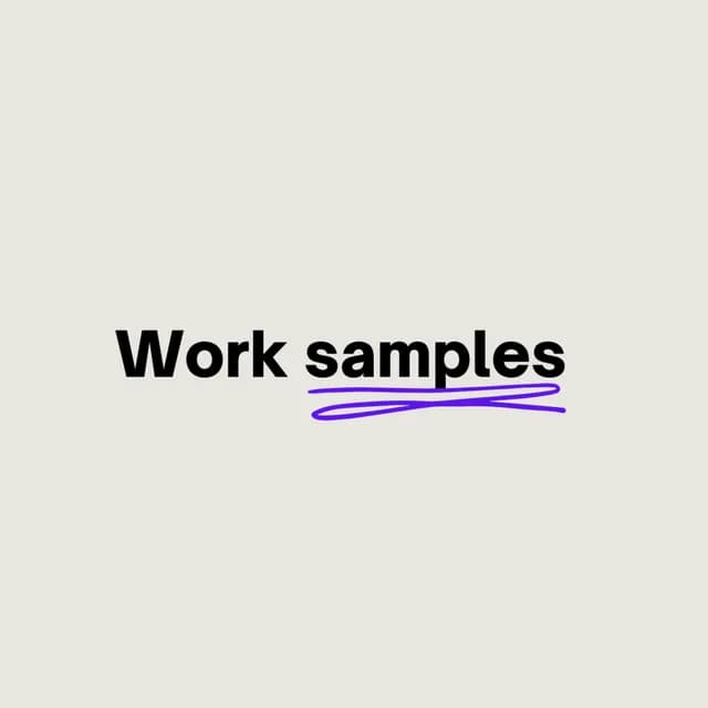 Work Samples